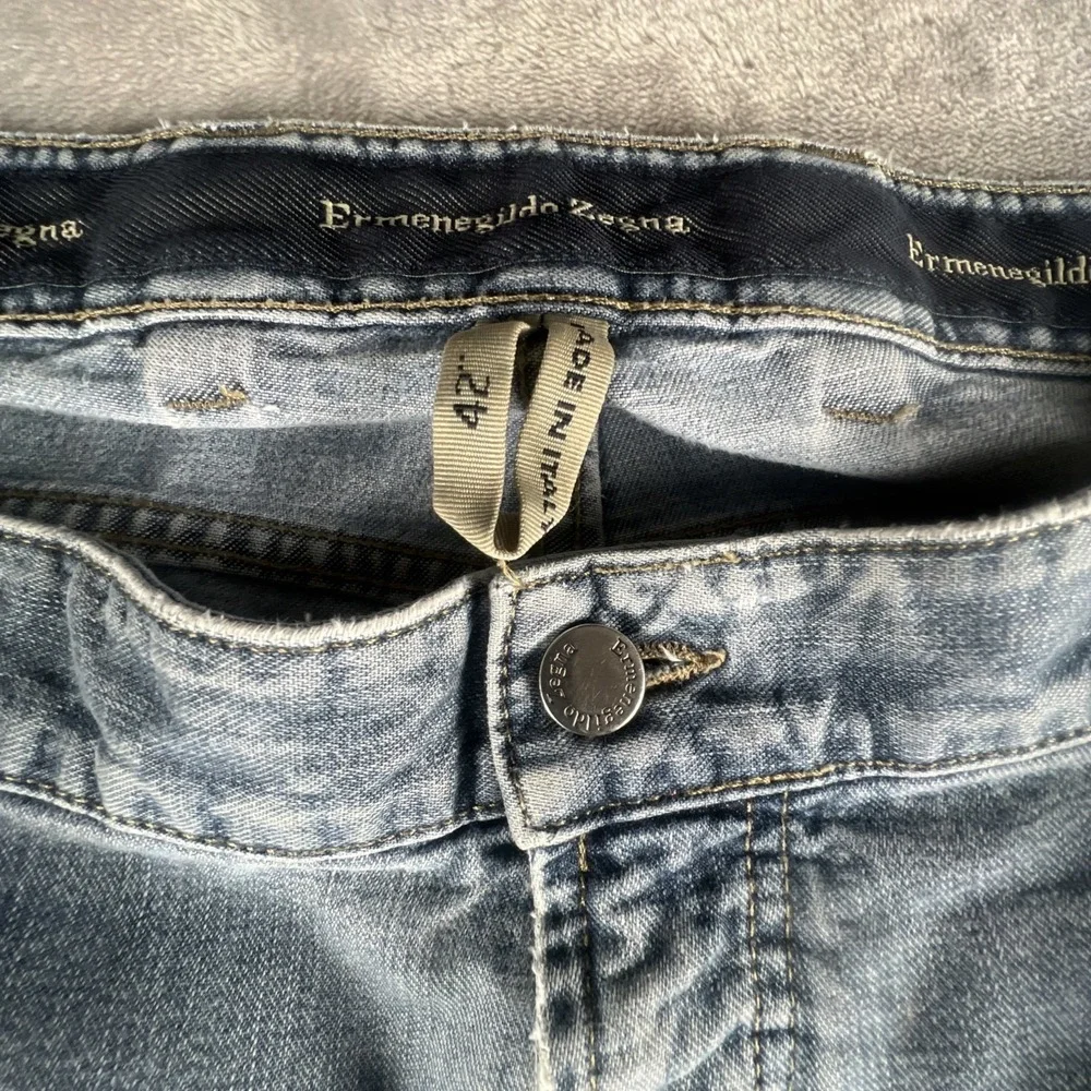 Ermenegildo Zegna Mens Straight Leg Jeans Made In Italy Medium Wash Sz 42x32